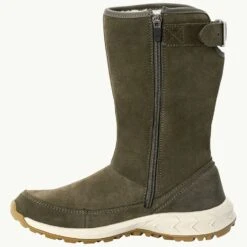 Jack Wolfskin Winterstiefel Queenstown Texapore - Lederstiefel, Seitlicher Reißverschluss - Olivegrün Damen -Günstiges Draussen Herz Geschäft Jack wolfskin 4053541 4550 queenstown texapore olive 4 960x960 1