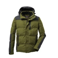 Killtec Winter-Steppjacke Kow 152 (abnehmbare Kapuze, Wasser-windabweisend) Moosgrün Herren