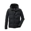Killtec Winter-Steppjacke Kow 152 (abnehmbare Kapuze, Wasser-windabweisend) Schwarz Herren