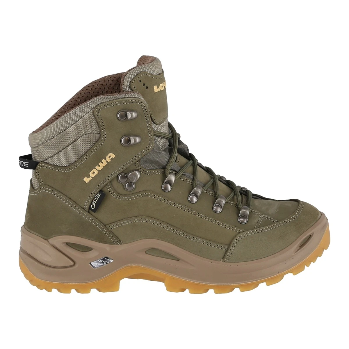 Lowa Wanderschuhe Renegade Mid GTX (All-Terrain, Nubukleder, Wasserdicht) Schilfbraun/honig Damen 2 Lowa Wanderschuhe Renegade Mid GTX (All-Terrain, Nubukleder, Wasserdicht) Schilfbraun/honig Damen – Bild 2