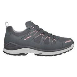 Lowa Wanderschuhe Innox Evo Low GTX (Outdoor-Fitness, Mikrofaser, Wassderdicht) Asphaltgrau/lachs Damen