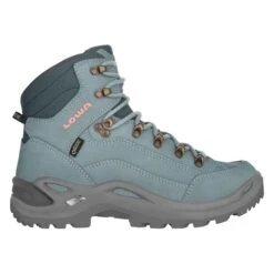 Lowa Wanderschuhe Renegade Mid GTX (All-Terrain, Nubukleder, Wasserdicht) Eisblau/lachs Damen