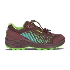 Lowa Wanderschuhe Zirrox Low GTX (Multifunktion, Wasserdicht) Pflaumenrot/limone Kinder