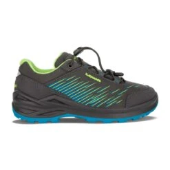 Lowa Wanderschuhe Zirrox Low GTX (Multifunktion, Wasserdicht) Anthrazitgrau/türkis Kinder