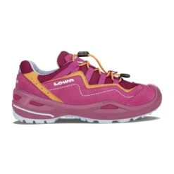 Lowa Multifunktionsschuhe Robin EVO GTX Low (wasserdicht, Veloursleder) Fuchsiapink/mango Kinder