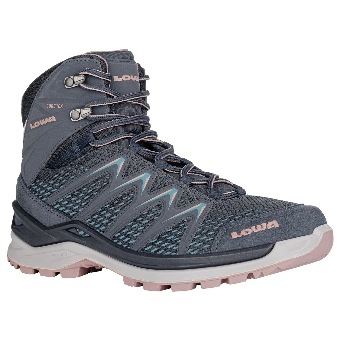 Lowa Wander-Travelschuhe Innox Pro Mid GTX (All-Terrain, Synthetik/Textil, Wasserdicht) Stahlblau/rose Damen 1 Lowa Wander-Travelschuhe Innox Pro Mid GTX (All-Terrain, Synthetik/Textil, Wasserdicht) Stahlblau/rose Damen