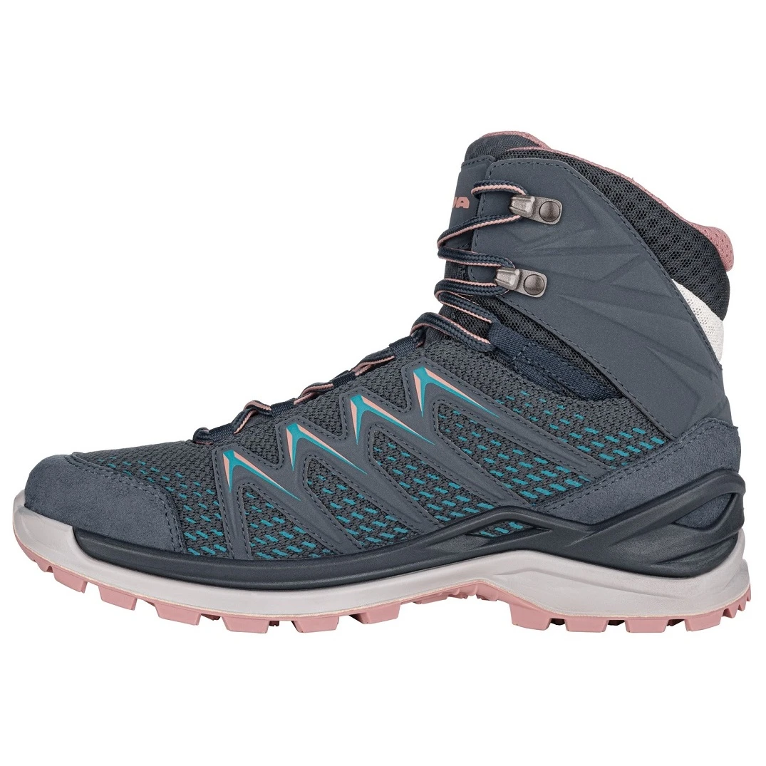 Lowa Wander-Travelschuhe Innox Pro Mid GTX (All-Terrain, Synthetik/Textil, Wasserdicht) Stahlblau/rose Damen 2 Lowa Wander-Travelschuhe Innox Pro Mid GTX (All-Terrain, Synthetik/Textil, Wasserdicht) Stahlblau/rose Damen – Bild 2