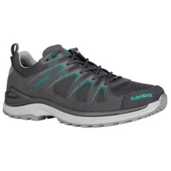 Lowa Wanderschuhe Innox Evo Low GTX (Outdoor-Fitness, Mikrofaser, Wassderdicht) Graphitegrau/arktisblau Damen