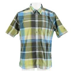 Maier Sports Kurzarmhemd Errki Blau/grün Herren