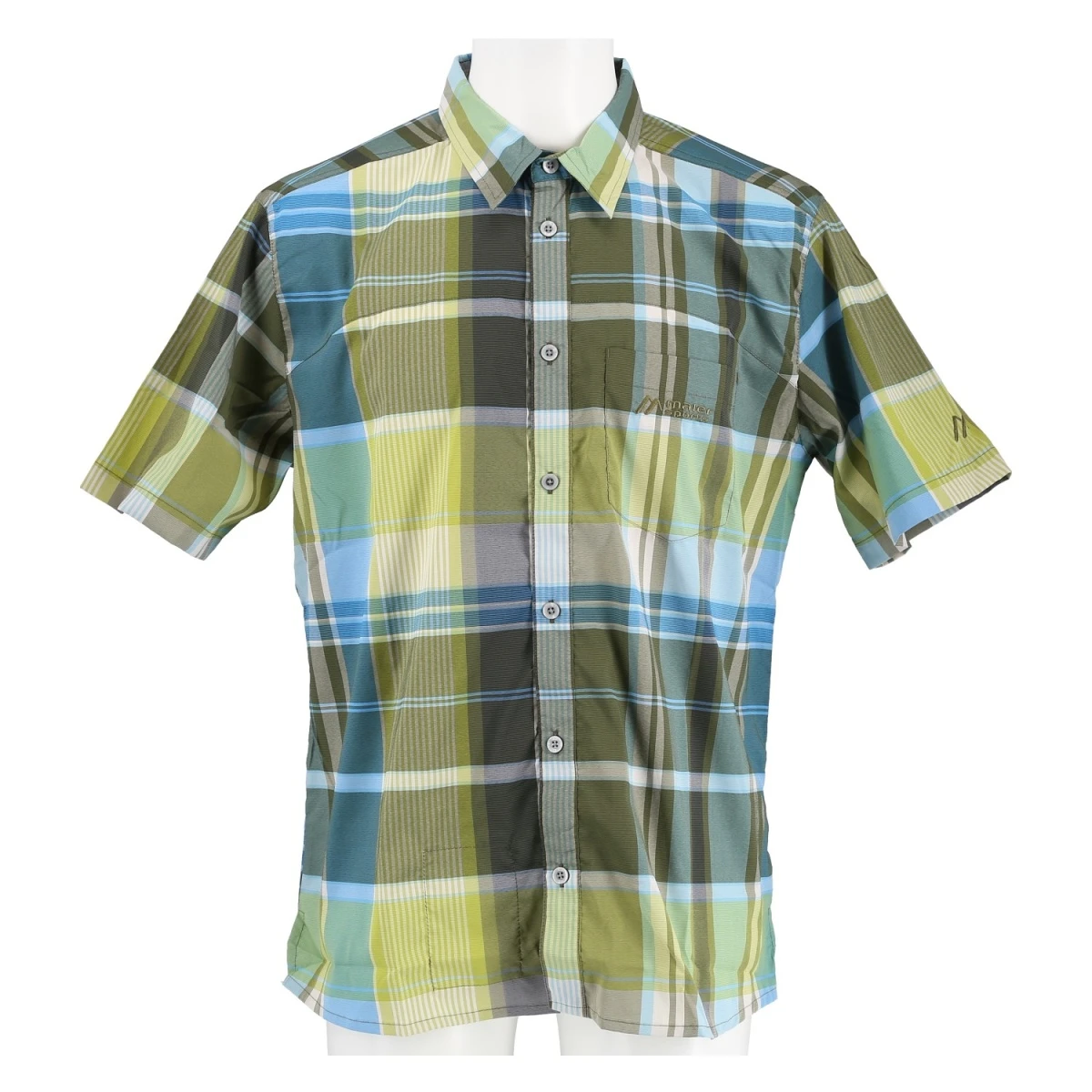 Maier Sports Kurzarmhemd Errki Blau/grün Herren 1 Maier Sports Kurzarmhemd Errki Blau/grün Herren