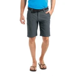 Maier Sports Wanderhose Bermuda Huang Outdoor Kurz Grau Herren