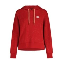 Maloja Kapuzenpullover Organic Sweat Hoody (Bio-Baumwolle) Rot Damen