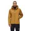 Mammut Ganzjahres-Wanderjacke Crater Pro Hardshell Mit Kapuze (wasserdicht, Robust, Langlebig) Gelbbraun Herren