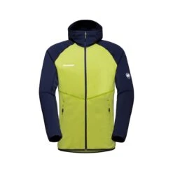 Mammut Fleecejacke Aconcagua ML (Midlayer) Mit Kapuze Limegrün/marineblau Herren -Günstiges Draussen Herz Geschäft Mammut 1014 04280 40231 Aconcagua ML Jacke205 1200x1200 1