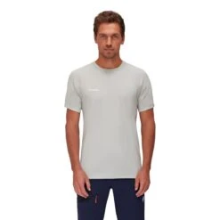 Mammut Wander-Tshirt Aegility FL Outdoor (antimikrobiell, Stretchfähig) Hellgrau Herren