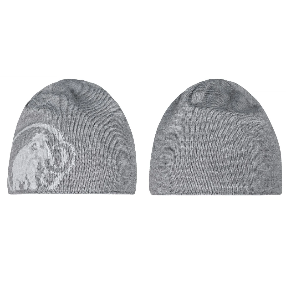 Mammut Mütze (Beanie) Logo (beidseitig Tragbar) Hellgrau/granit 2 Mammut Mütze (Beanie) Logo (beidseitig Tragbar) Hellgrau/granit – Bild 2