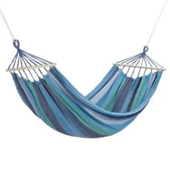 Nils Camp Hängematte NC9004 (Canvas, Haltbar, Leicht Aufzuhängen, Mit Holzstab) Blau 210x150cm -Günstiges Draussen Herz Geschäft Nils Camp 15 03 066 NC9004 Matte 600x600 1