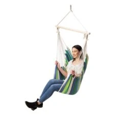 Nils Camp Hängesessel NC3106 (Holzbalken, TC-Material, Max. Nutzergewicht: 120 Kg) Grün 102x100cm -Günstiges Draussen Herz Geschäft Nils Camp 15 03 083 NC3106 Sessel 7 600x600 1