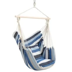 Nils Camp Hängesessel NC3107 (Holzbalken, Baumwolle, Leicht Aufzuhängen) Blau 103x99cm -Günstiges Draussen Herz Geschäft Nils Camp 15 03 085 NC3107 Sessel 10 600x600 1