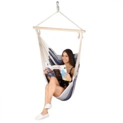 Nils Camp Hängesessel NC3107 (Holzbalken, Baumwolle, Leicht Aufzuhängen) Blau 103x99cm -Günstiges Draussen Herz Geschäft Nils Camp 15 03 085 NC3107 Sessel 3 600x600 1