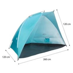 Nils Camp Strandmuschel NC8030 (UV-Schutz, Wassderdichter Boden) Für Die Familie Türkisblau - 120x260x120cm -Günstiges Draussen Herz Geschäft Nils Camp 15 04 026 Strandmuschel 2 600x600 1