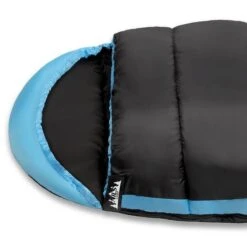 Nils Camp Schlafsack NC2012 (2-Jahreszeiten-Schlafsack) 190x80cm Schwarz/hellblau -Günstiges Draussen Herz Geschäft Nils Camp 15 04 108 NC2012 Schlafsack 8 600x600 1