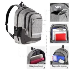 Nils Camp Alltags-/Wanderrucksack CBC7046 25 Liter Grau -Günstiges Draussen Herz Geschäft Nils Camp 15 07 000 CBT7046 Rucksack 3 1200x1200 1