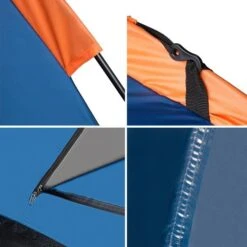 Nils Camp Campingzelt Hiker NC6010 - Wasserabweisend, 1 Eingang, Für 2 Personen - Blau -Günstiges Draussen Herz Geschäft Nils Camp CampingZelt Hiker NC6010 6 600x600 1