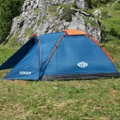 Nils Camp Campingzelt Hiker NC6010 - Wasserabweisend, 1 Eingang, Für 2 Personen - Blau -Günstiges Draussen Herz Geschäft Nils Camp CampingZelt Hiker NC6010 8 600x600 1