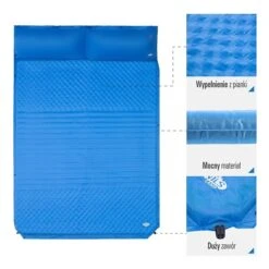 Nils Camp Isomatte NC4060 Für 2 Personen (selbstaufblasend, Kopfkissen) Blau 186x130x3cm -Günstiges Draussen Herz Geschäft Nils Camp Isomatte NC4060 MAXI 2 600x600 1