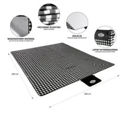 Nils Camp Picknickdecke NC2310 Weiss/schwarz 300x200cm -Günstiges Draussen Herz Geschäft Nils Camp Picknicdecke NC2310 2 600x600 1