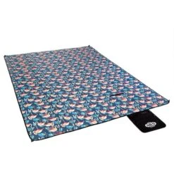 Nils Camp Picknickdecke NC8014 (Motiv Flamingo) Blau 220x200cm