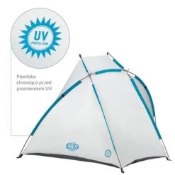 Nils Camp Strandmuschel NC3039 (UV-Schutz, Selbstaufbauend) Für Die Familie Weiss/grau - 105x210x110cm -Günstiges Draussen Herz Geschäft Nils Camp Strandmuschel NC3039 grau 2 600x600 1