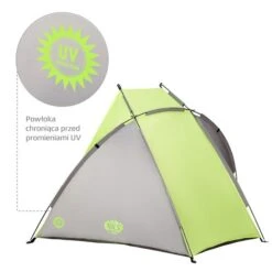 Nils Camp Strandmuschel NC3039 (UV-Schutz, Selbstaufbauend) Für Die Familie Grün/grau - 105x210x110cm -Günstiges Draussen Herz Geschäft Nils Camp Strandmuschel NC3039 gruen 2 600x600 1