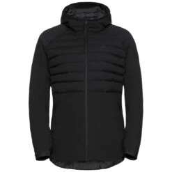 Odlo Winterjacke Ascent S-Thermic Mid Mit Kapuze (Isolierjacke, Winddicht, Atmungsaktiv) Schwarz Damen