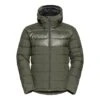 Odlo Winterjacke Severin N-Thermic Insulated Mit Kapuze (wasserabweisend, Winddicht, Atmungsaktiv) Dunkelgrün Herren