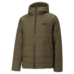 Puma Steppjacke Essential Mit Kapuze (wattiert, Warm) Olivegrün Herren
