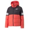 Puma Daunen-Winterjacke Power Hooded Down Puffer Lachsrot Damen