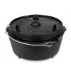 Petromax Feuertopf Ft12 (Dutch Oven) Aus Gusseisen - Inhalt Topf (max.): 10,8 Liter - Schwarz - 15kg