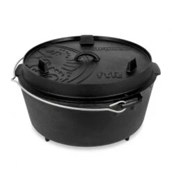 Petromax Feuertopf Ft12 (Dutch Oven) Aus Gusseisen - Inhalt Topf (max.): 10,8 Liter - Schwarz - 15kg