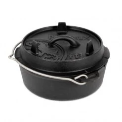 Petromax Feuertopf Ft3-t (Dutch Oven) Aus Gusseisen, Ohne Standfüße - Inhalt Topf (max.): 1,6 Liter - Schwarz - 4,3kg