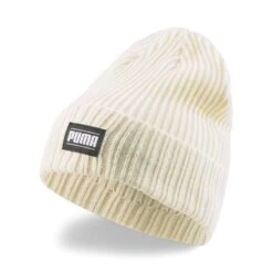 Puma Strickmütze (Beanie) Classic Cuff Unisex - Rippenstruktur - Beige- 1 Stück