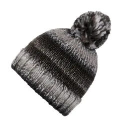 Regatta Strickmütze Frosty Hat VI Mit Bommel Schwarz Damen