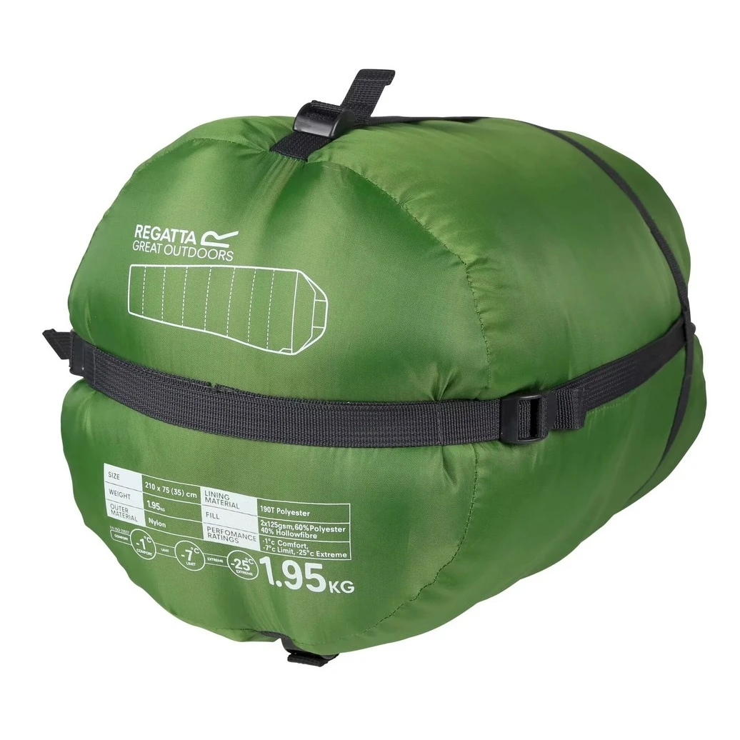 Regatta Schlafsack Montegra 300 (3 Jahreszeiten-Schlafsack, Warmem Baffle-Futter) Grün 210x75cm 5 Regatta Schlafsack Montegra 300 (3 Jahreszeiten-Schlafsack, Warmem Baffle-Futter) Grün 210x75cm – Bild 5