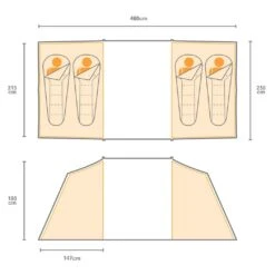 Regatta Campingzelt Kivu Vis-a-Vis - Wasserabweisend, 2 Eingange, Für 4 Personen - Grün -Günstiges Draussen Herz Geschäft Regatta Zelt Vis Vis RCE269 XY1 4Personen 1047x1047 1