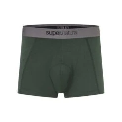Super.natural Super Natural Boxershort Bike Merino Unstoppable Padded (ergonomisches Sitzpolster) Dunkelgrün Herren