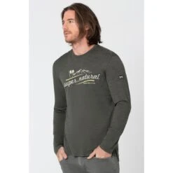 Super.natural Super Natural Langarmshirt Mountain I.D. - Merinowollmix - Grau Meliert Herren -Günstiges Draussen Herz Geschäft SN SNMP02022 V86 Langarmshirt Mountain 3 1200x1200 1