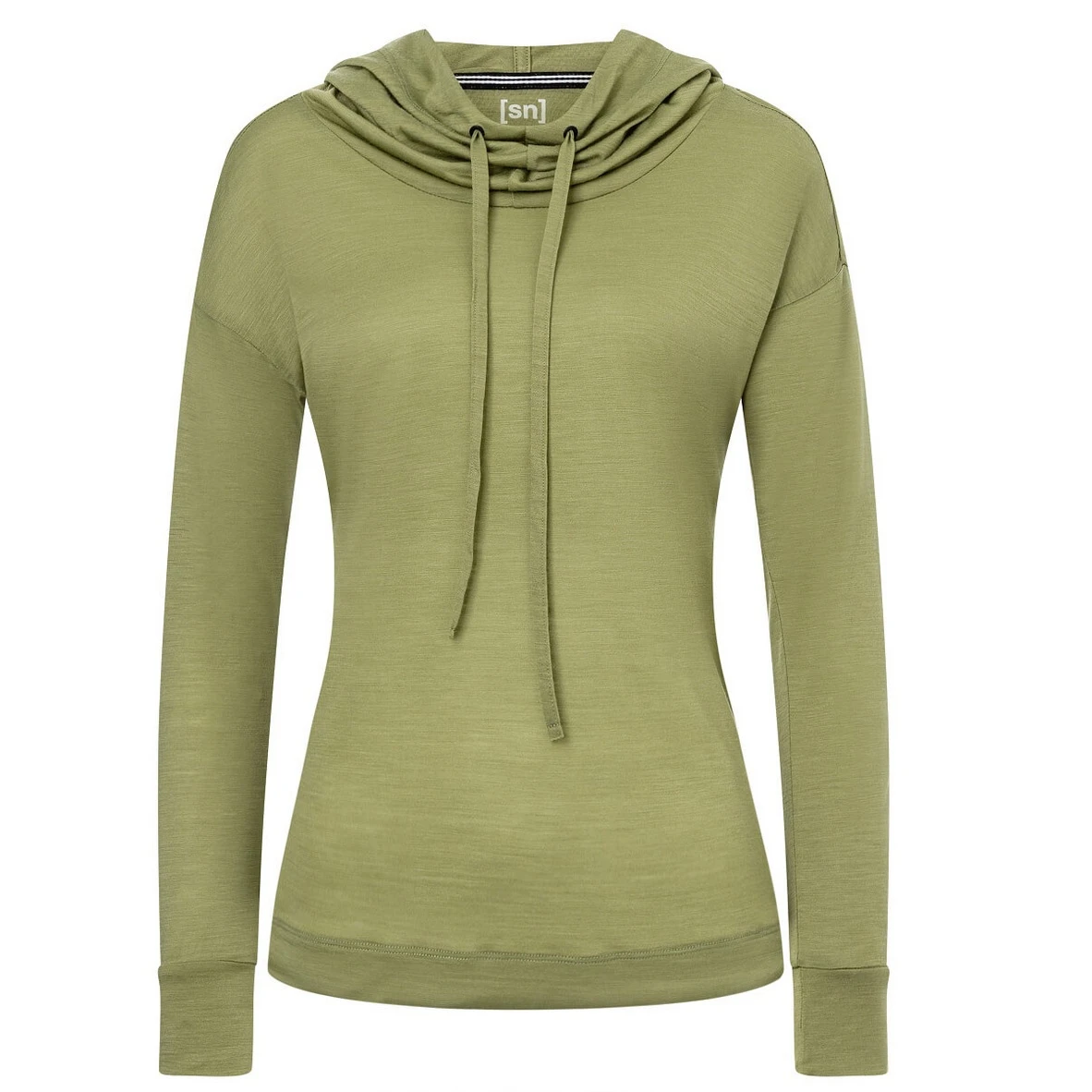 Super.natural Super Natural Kapuzenpullover Funnel Hoodie (Merinowolle) Sagegrün Damen 3 Super.natural Super Natural Kapuzenpullover Funnel Hoodie (Merinowolle) Sagegrün Damen – Bild 3