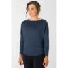 Super.natural Super Natural Yoga-Langarmshirt Kula Top (Merinowolle) Dunkelblau Damen