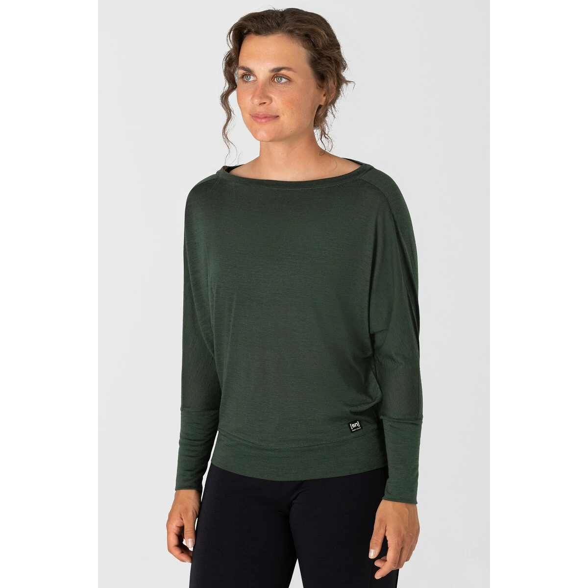 Super.natural Super Natural Yoga-Langarmshirt Kula Top (Merinowolle) Dunkelgrün Damen 1 Super.natural Super Natural Yoga-Langarmshirt Kula Top (Merinowolle) Dunkelgrün Damen